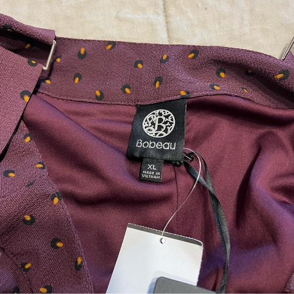 Bobeau Printed ruffle apron cropped jumpsuit - Picture 11 of 12